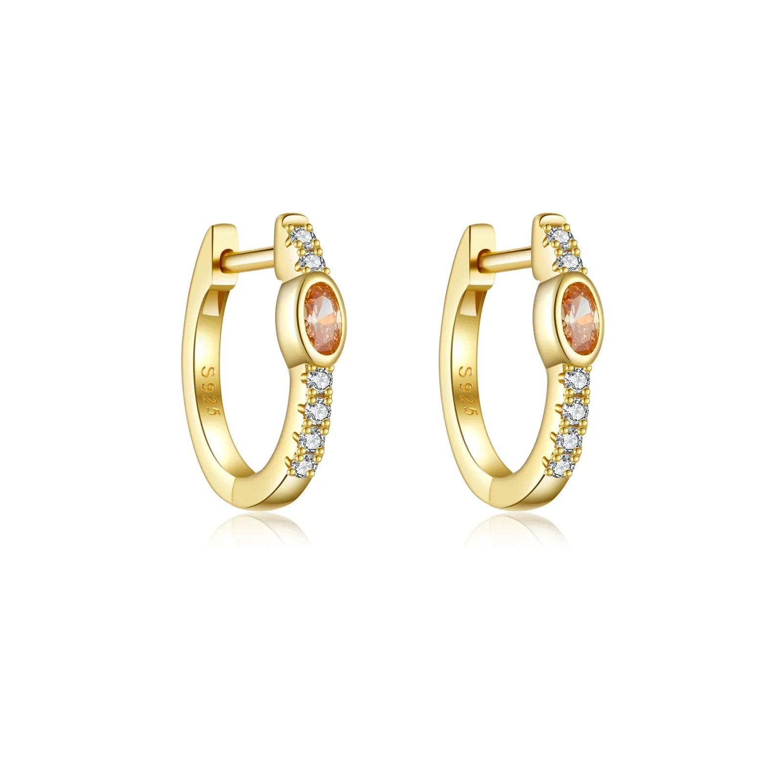 Square Shape Huggies EARRINGS