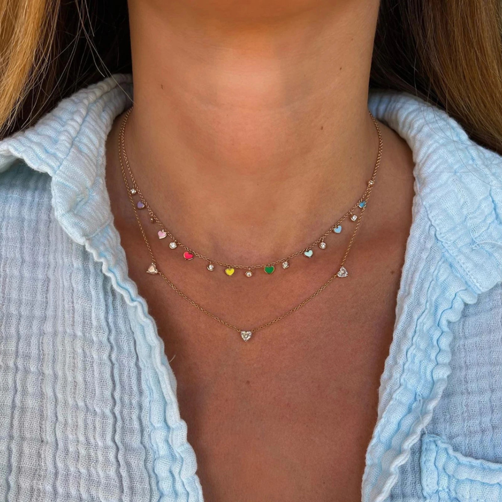 MultIHeart Choker Necklace'