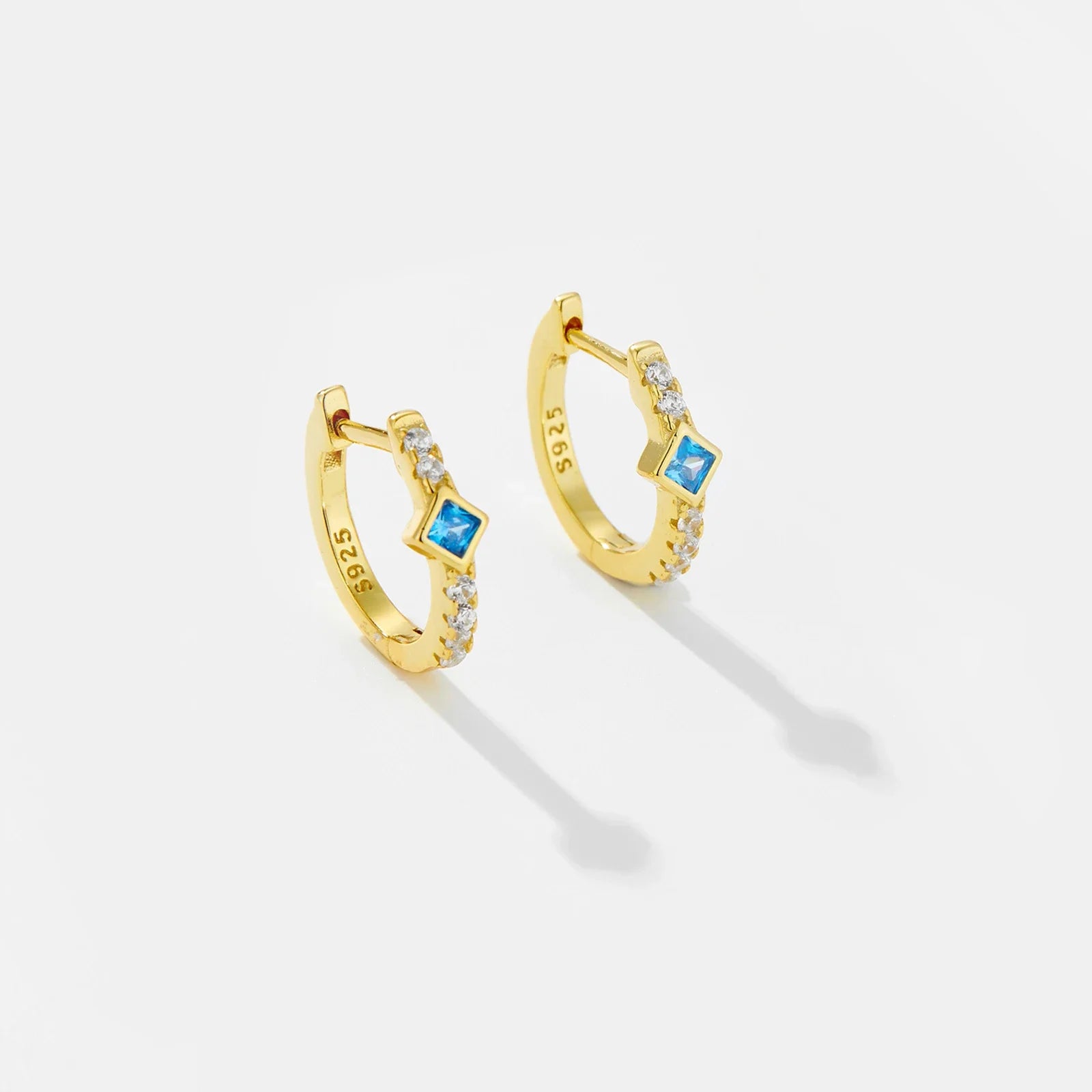 Square Shape Huggies EARRINGS