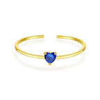 Heart Zircon Adjustable Rings