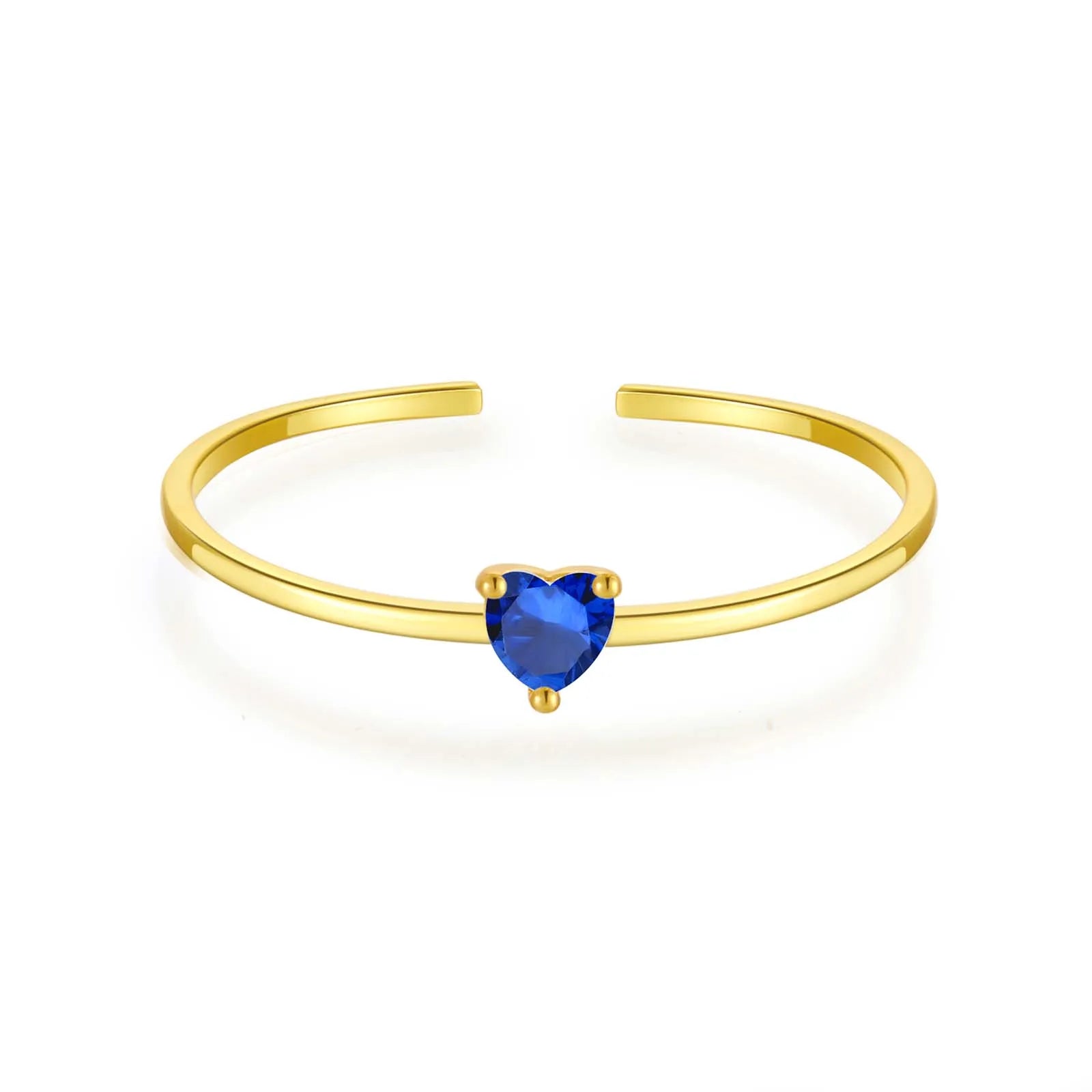 Heart Zircon Adjustable Rings