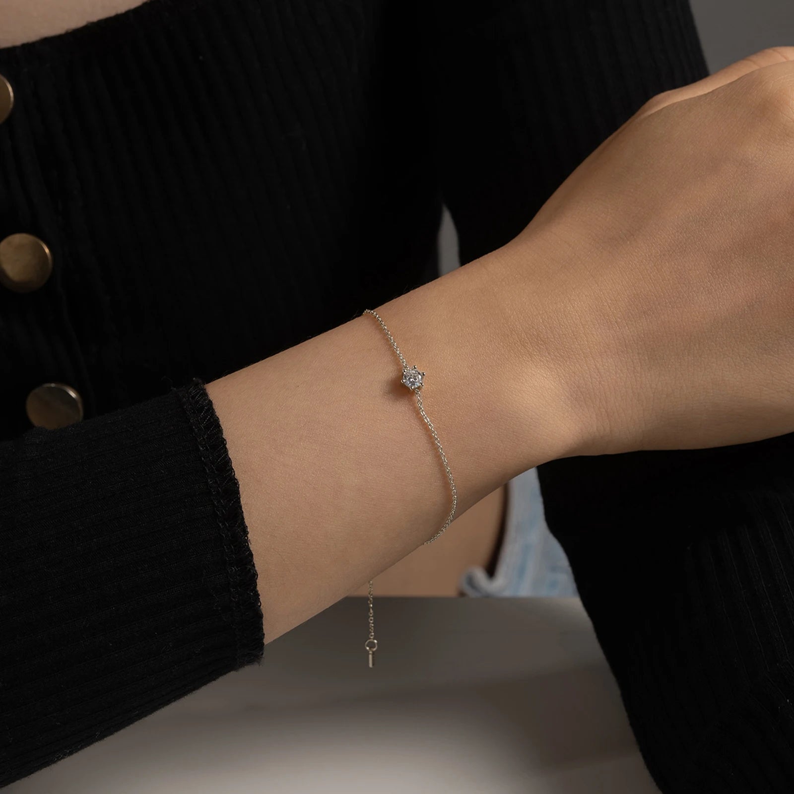 Crystal Zircon Bracelet Silver