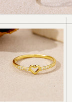 Minimalist Heart-Shaped Ring