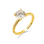 Big Zircon Resizable Rings