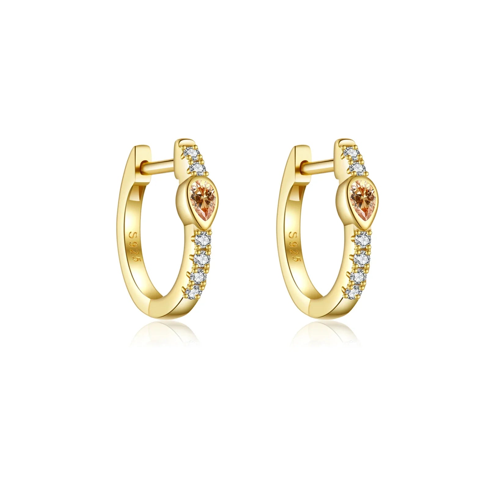 Square Shape Huggies EARRINGS