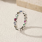 Colorful Heart Rings