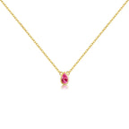 Ovals Zircon Necklace'GOLD
