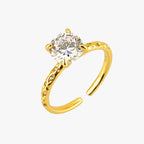 Big Zircon Resizable Rings