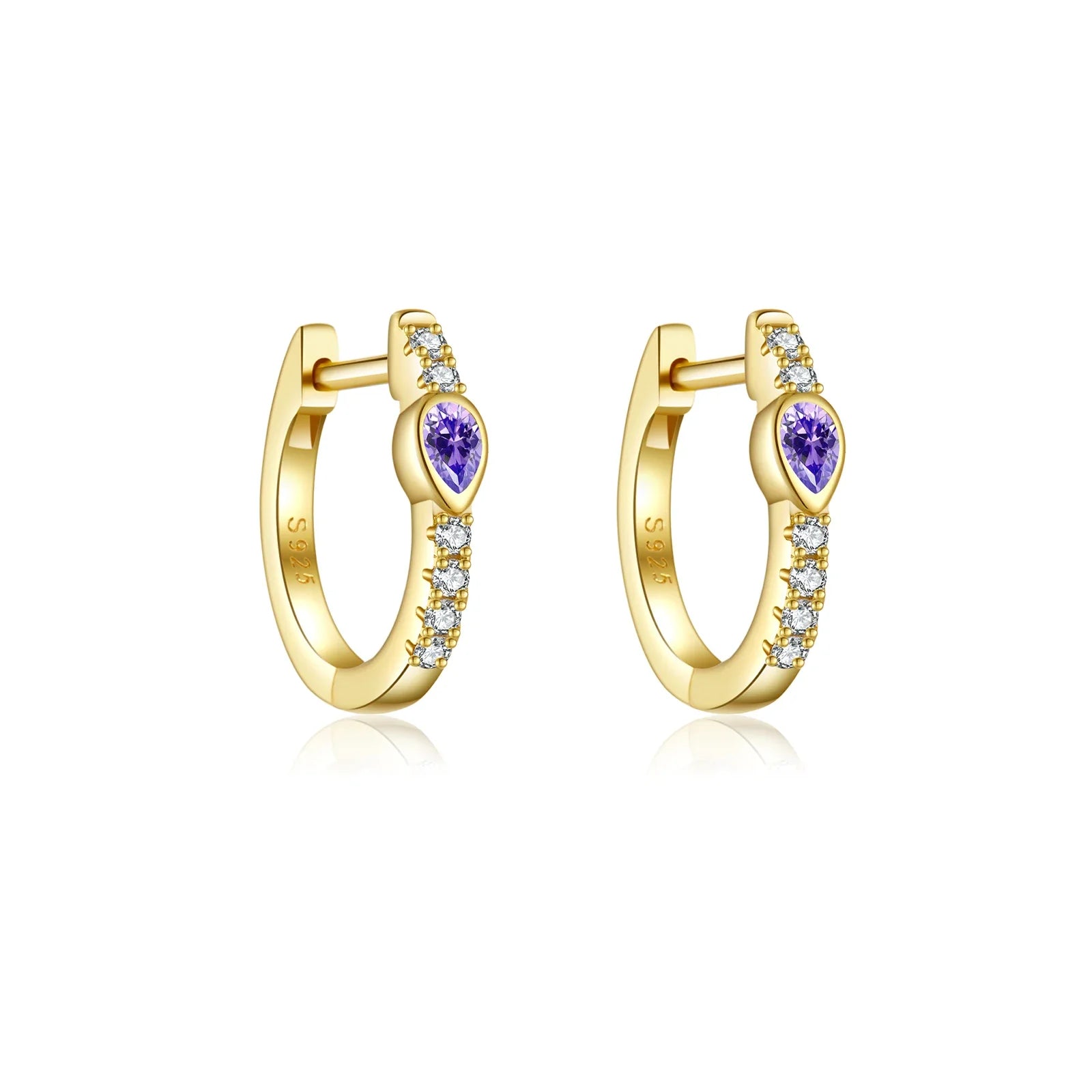Square Shape Huggies EARRINGS