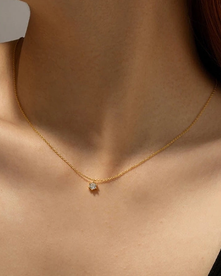 Crystal Necklace Gold