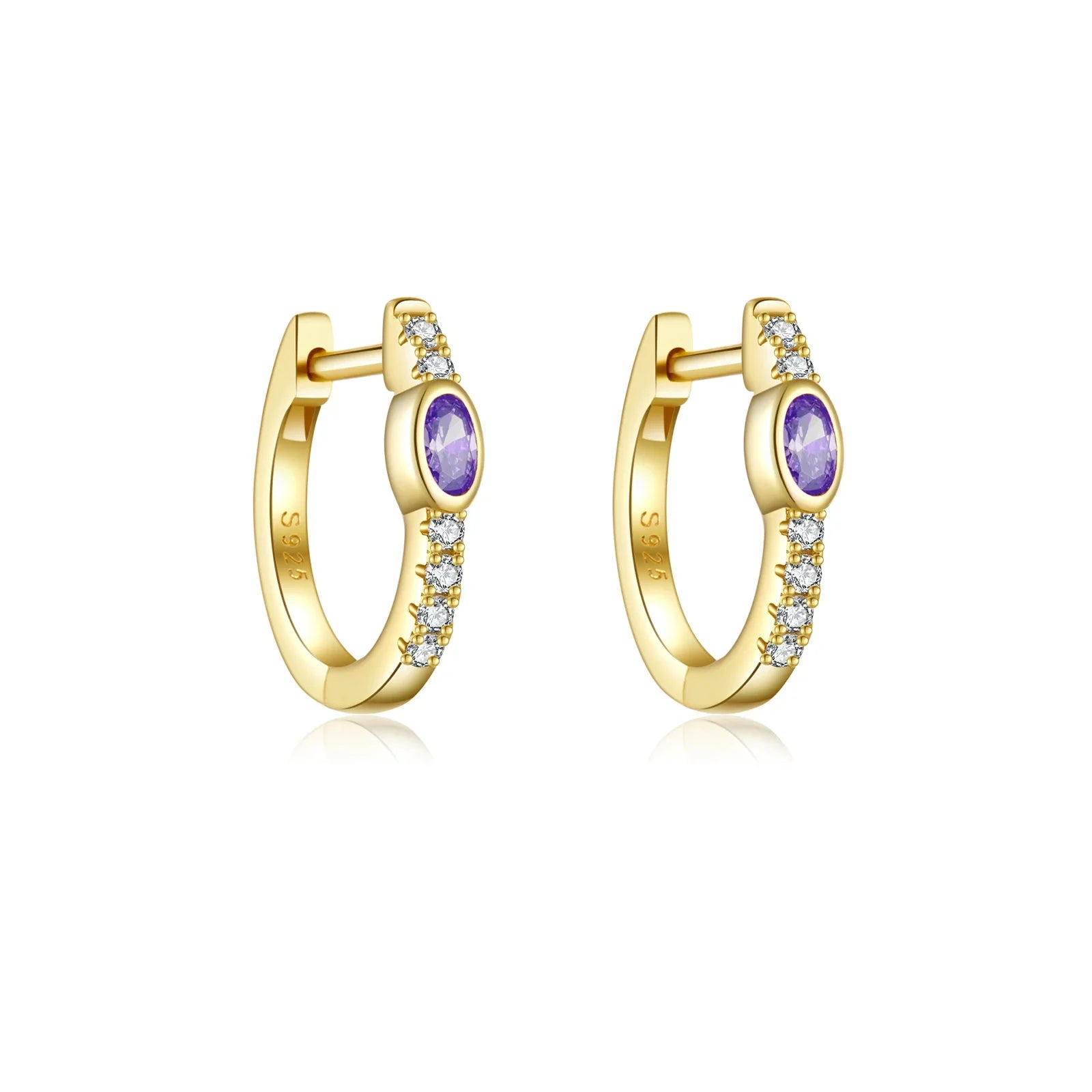 Square Shape Huggies EARRINGS