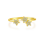 Sky Spakle Star Resizable Rings