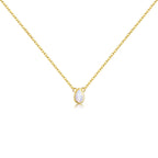 Ovals Zircon Necklace'GOLD