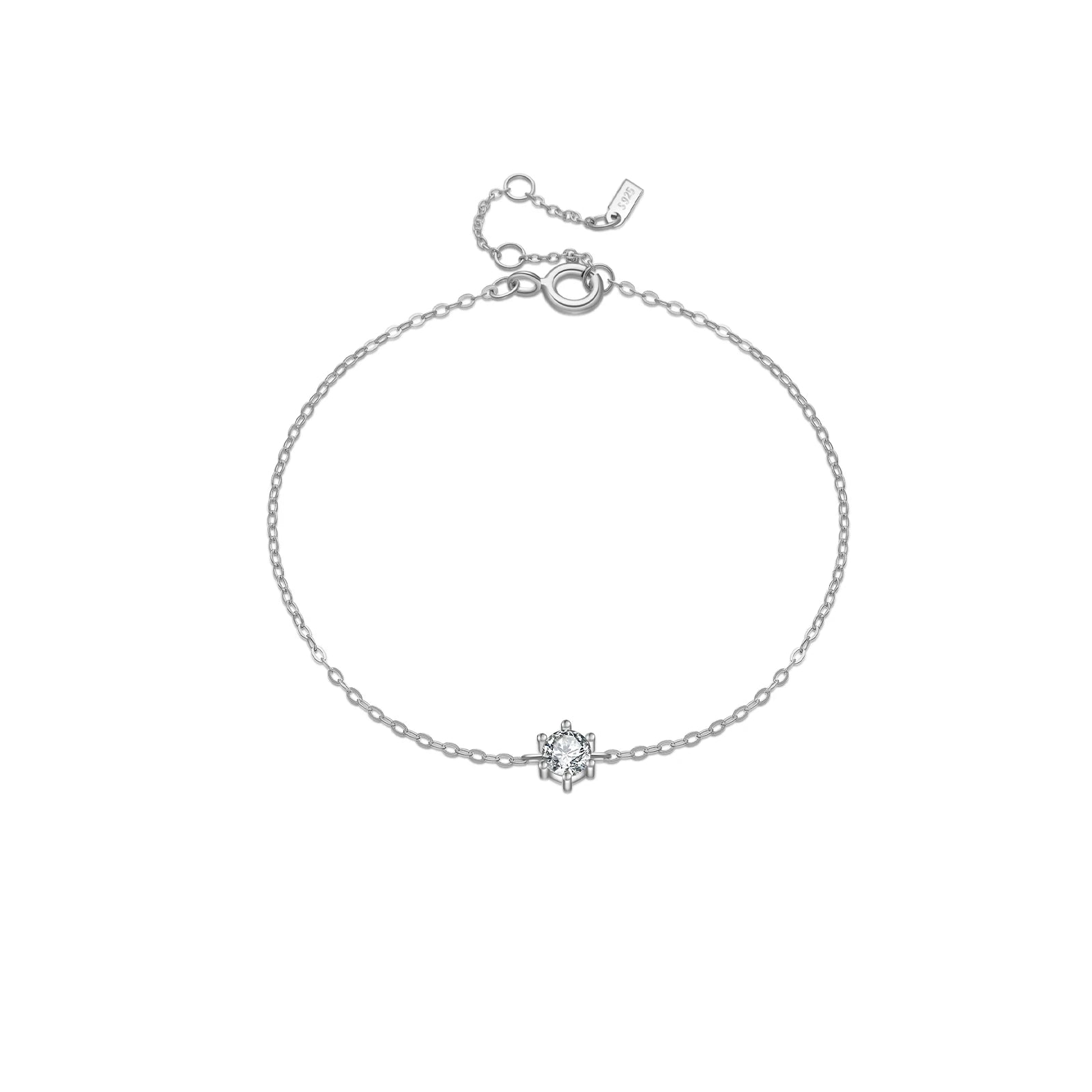 Crystal Zircon Bracelet Silver
