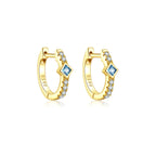 Square Shape Huggies EARRINGS