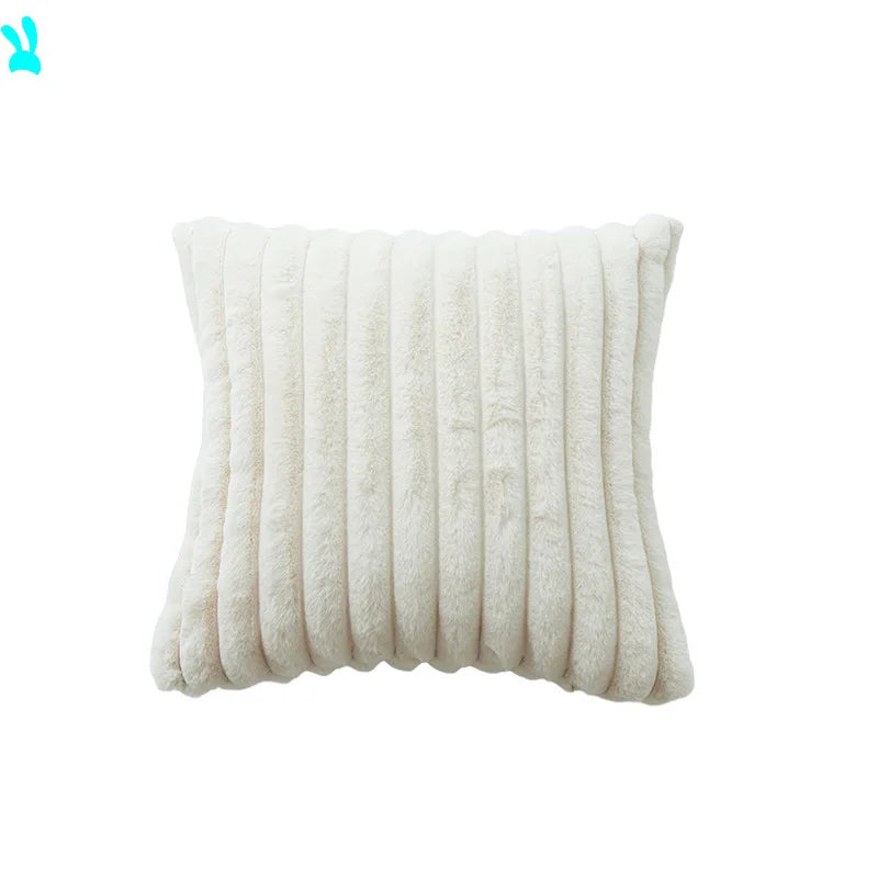 Velvet Striped Soft Decorative Sofa Pillow Cover Cushion