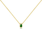 Ovals Zircon Necklace'GOLD
