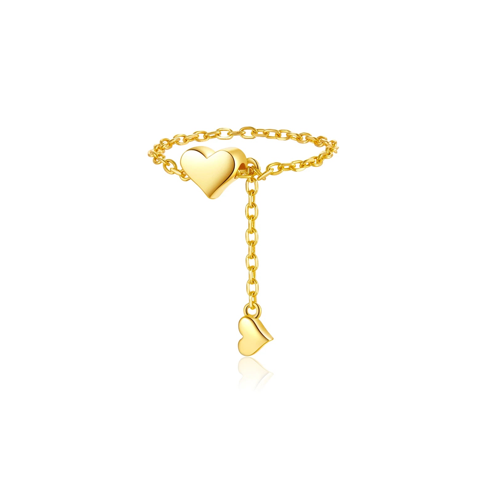 Heart Love Chain Ring