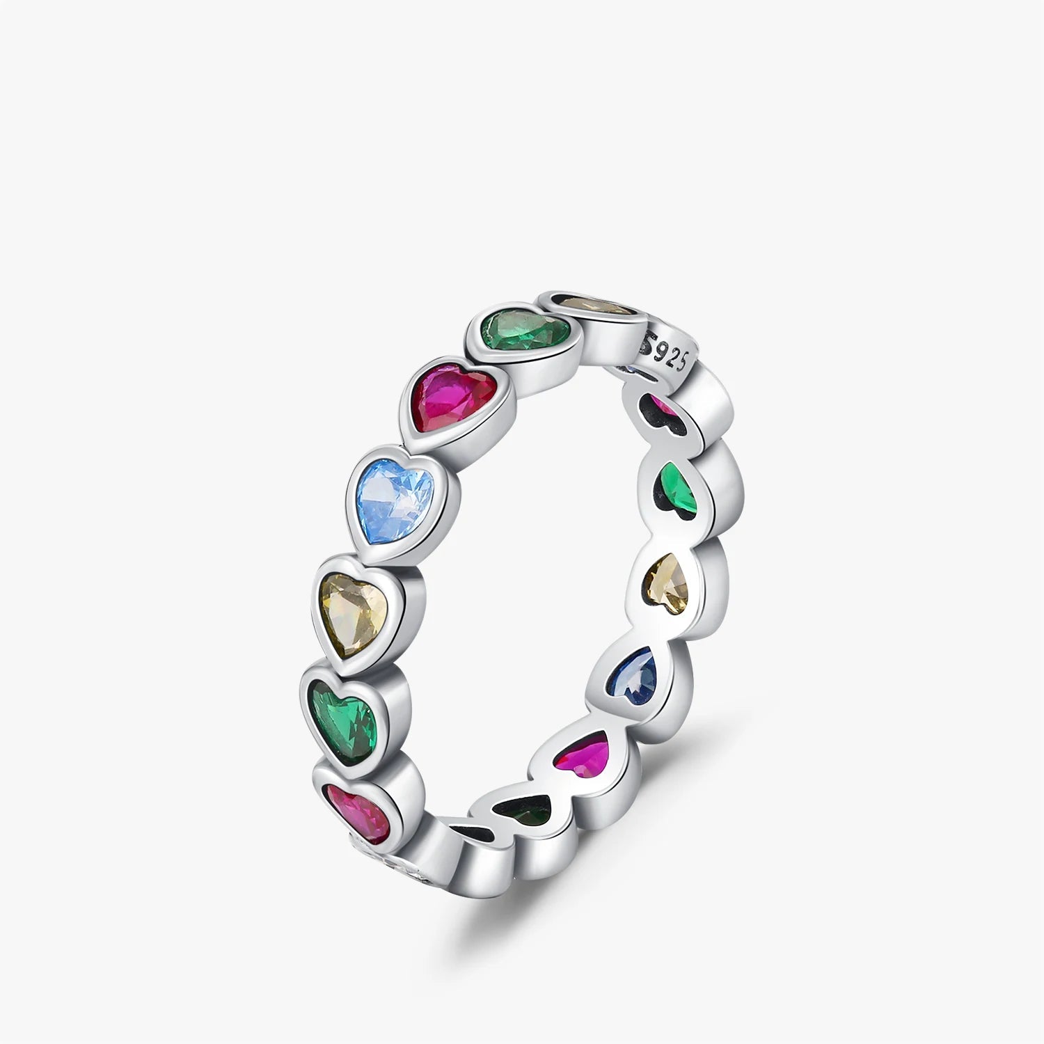 Colorful Heart Rings