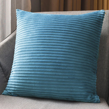 Soft Striped Plush Pillowcase Cover