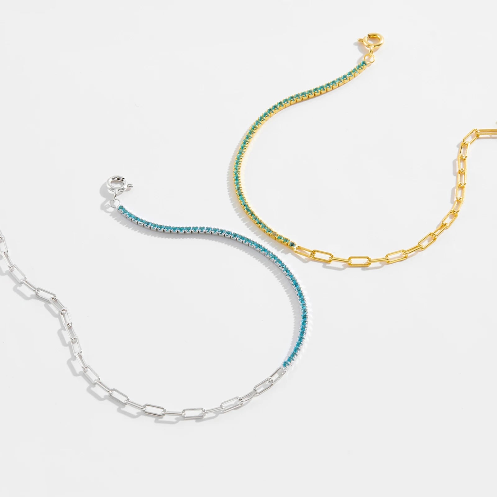 Gold Tennis Paperclip Bracelet