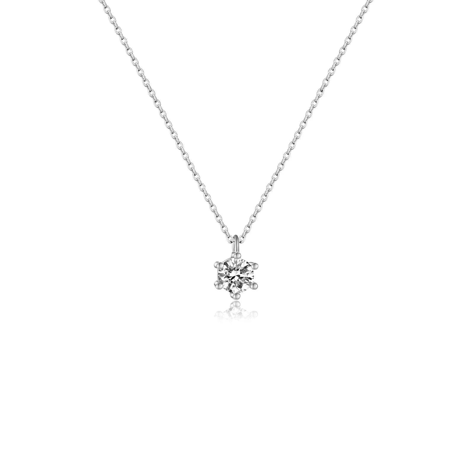 Crystal Necklace Silver