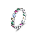 Colorful Heart Rings