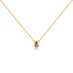 Ovals Zircon Necklace'GOLD