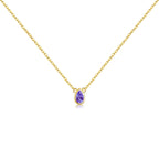 Ovals Zircon Necklace'GOLD