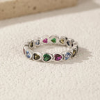 Colorful Heart Rings