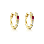 Square Shape Huggies EARRINGS