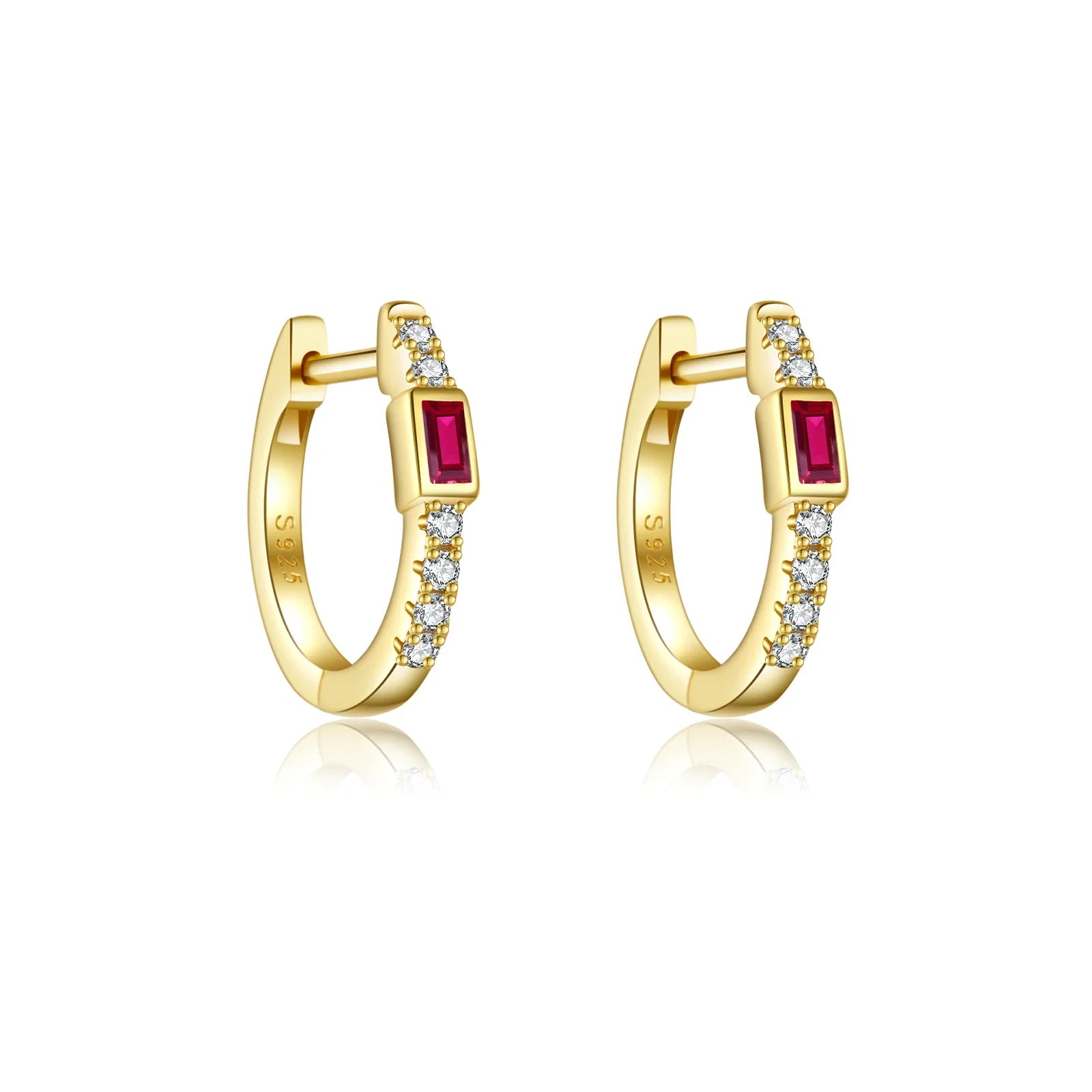 Square Shape Huggies EARRINGS