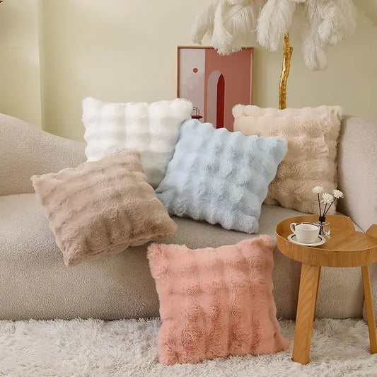 Plush Sofa Pillow Cover