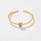 Heart Zircon Adjustable Rings