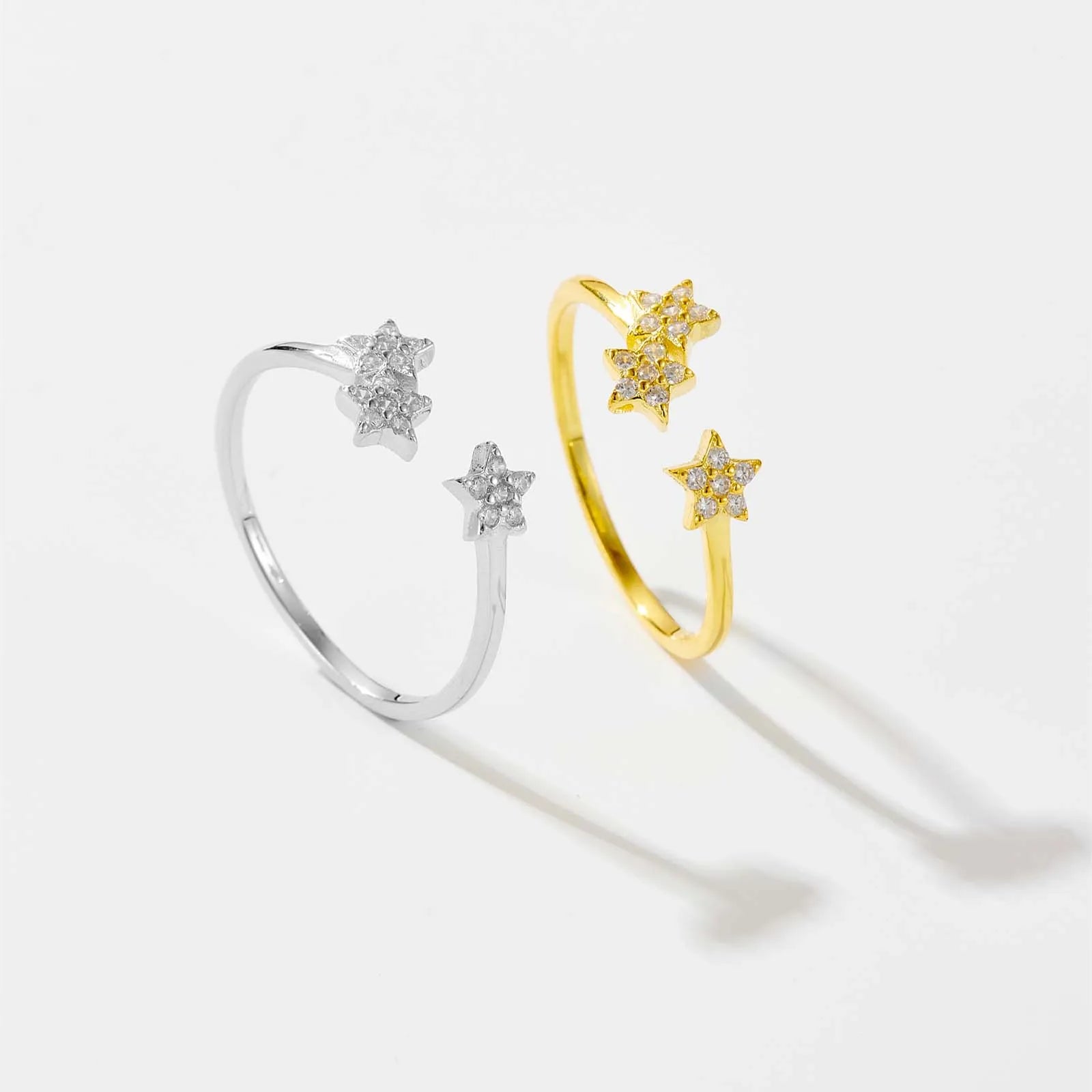 Sky Spakle Star Resizable Rings