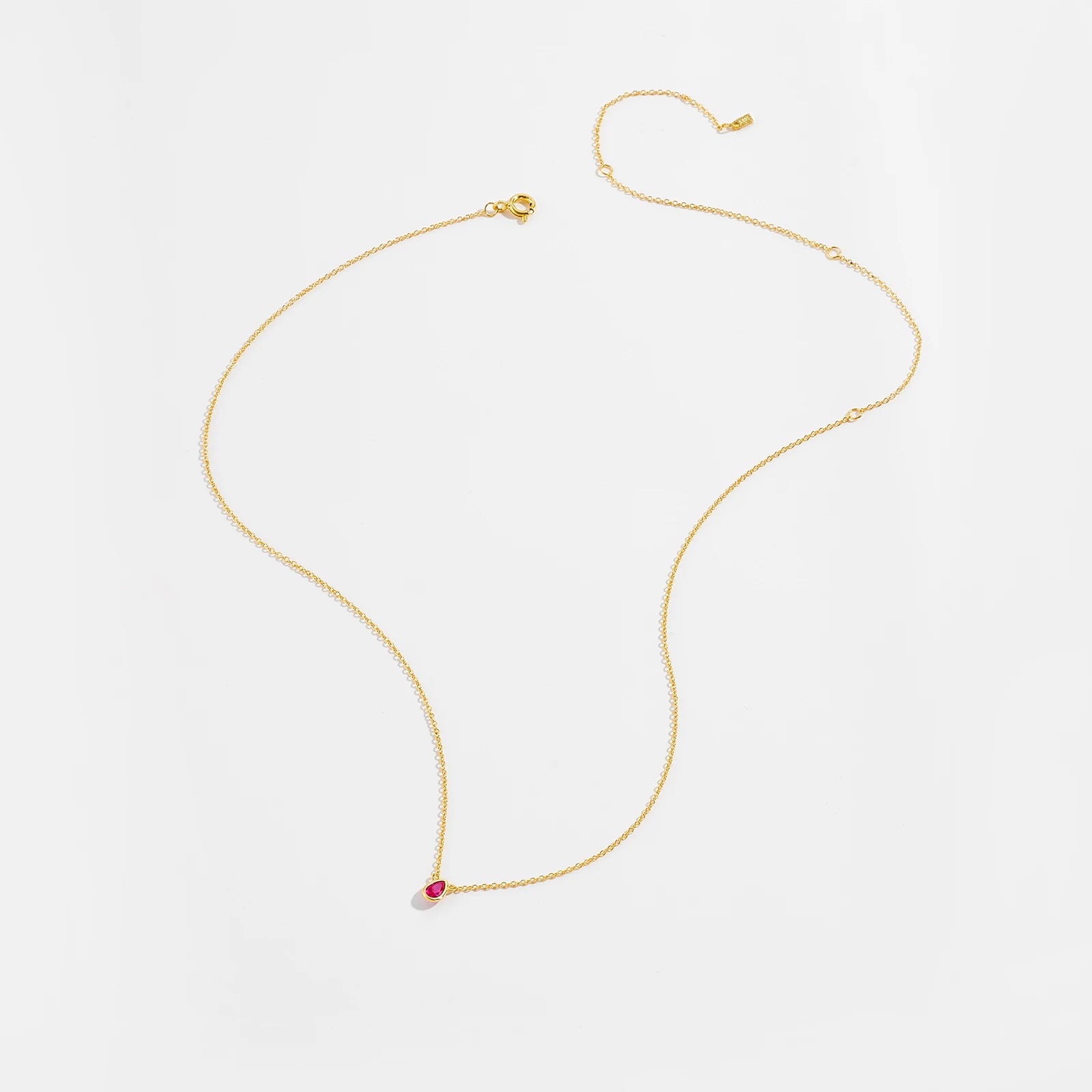 Ovals Zircon Necklace'GOLD