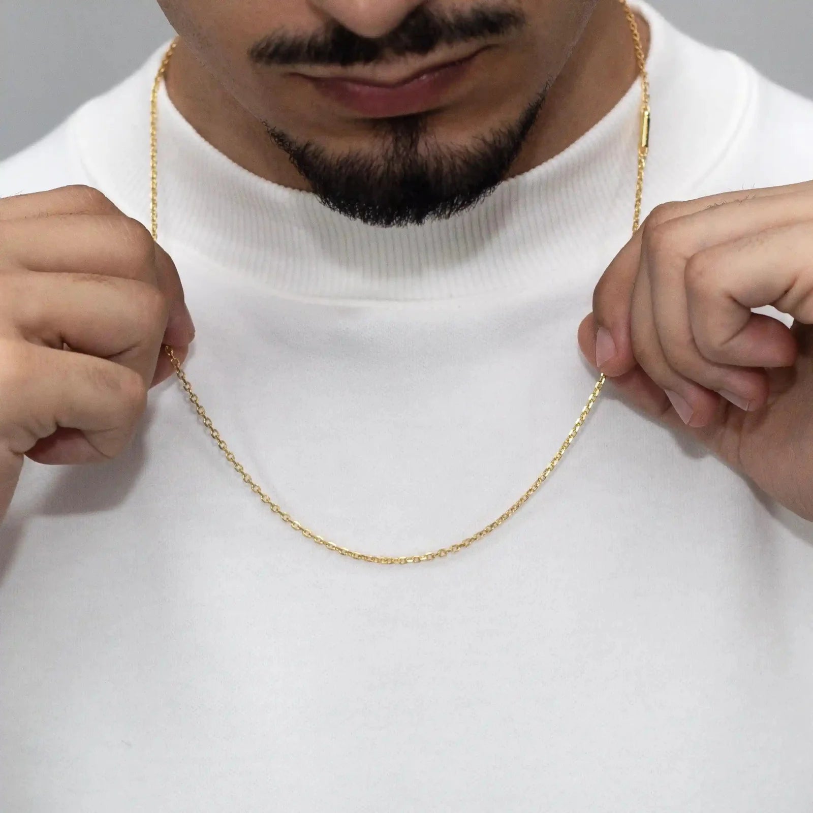 PAPERCLIP CHAIN 2MM  - GOLD