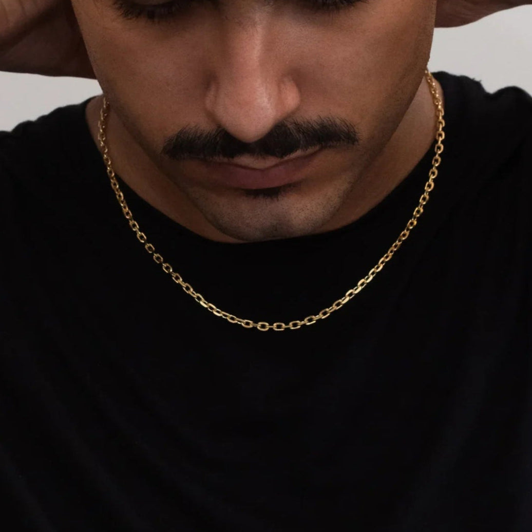 PAPERCLIP CHAIN 4MM  - GOLD