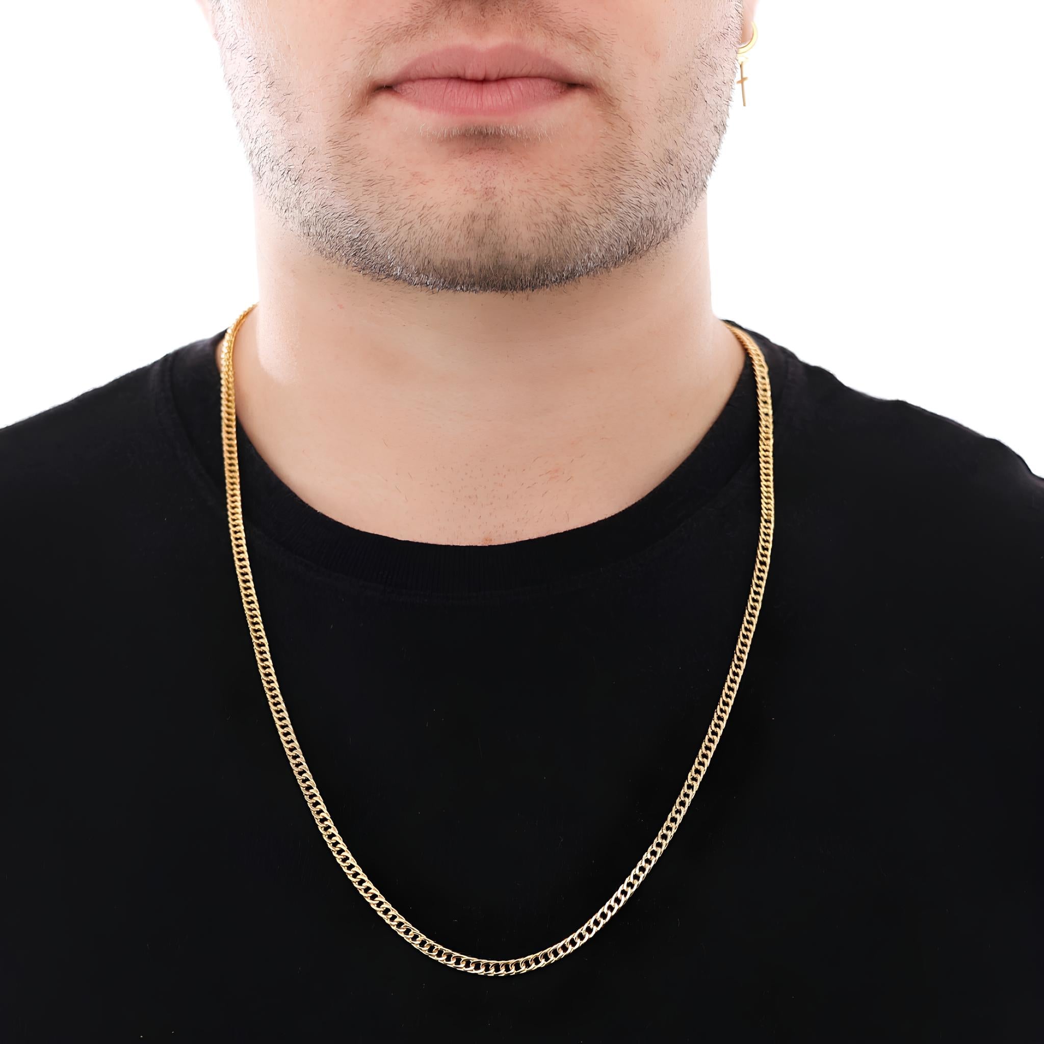 DOUBLE CUBAN CHAIN 5MM - GOLD