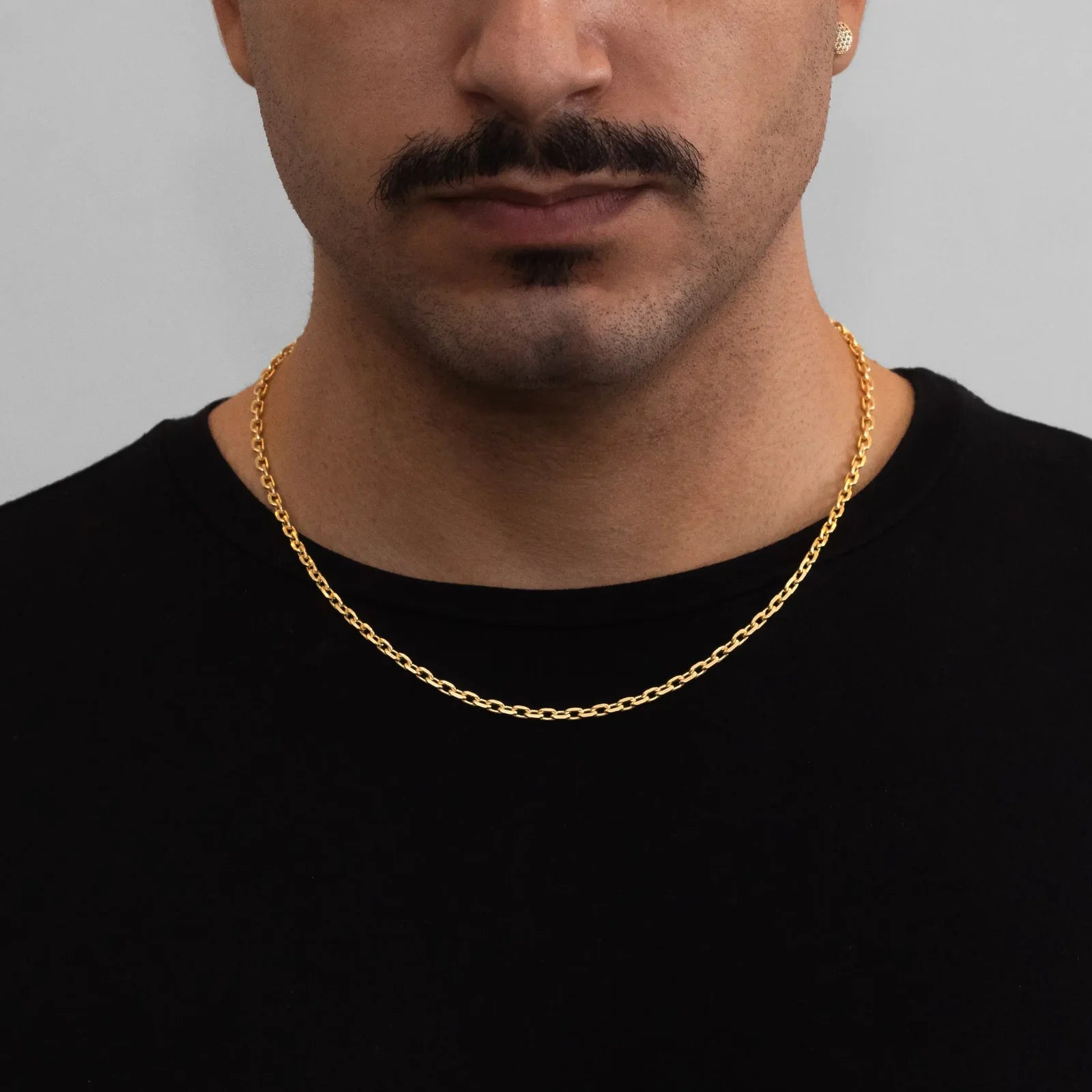 PAPERCLIP CHAIN 4MM  - GOLD