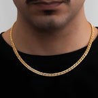 DOUBLE CUBAN CHAIN 6MM - GOLD