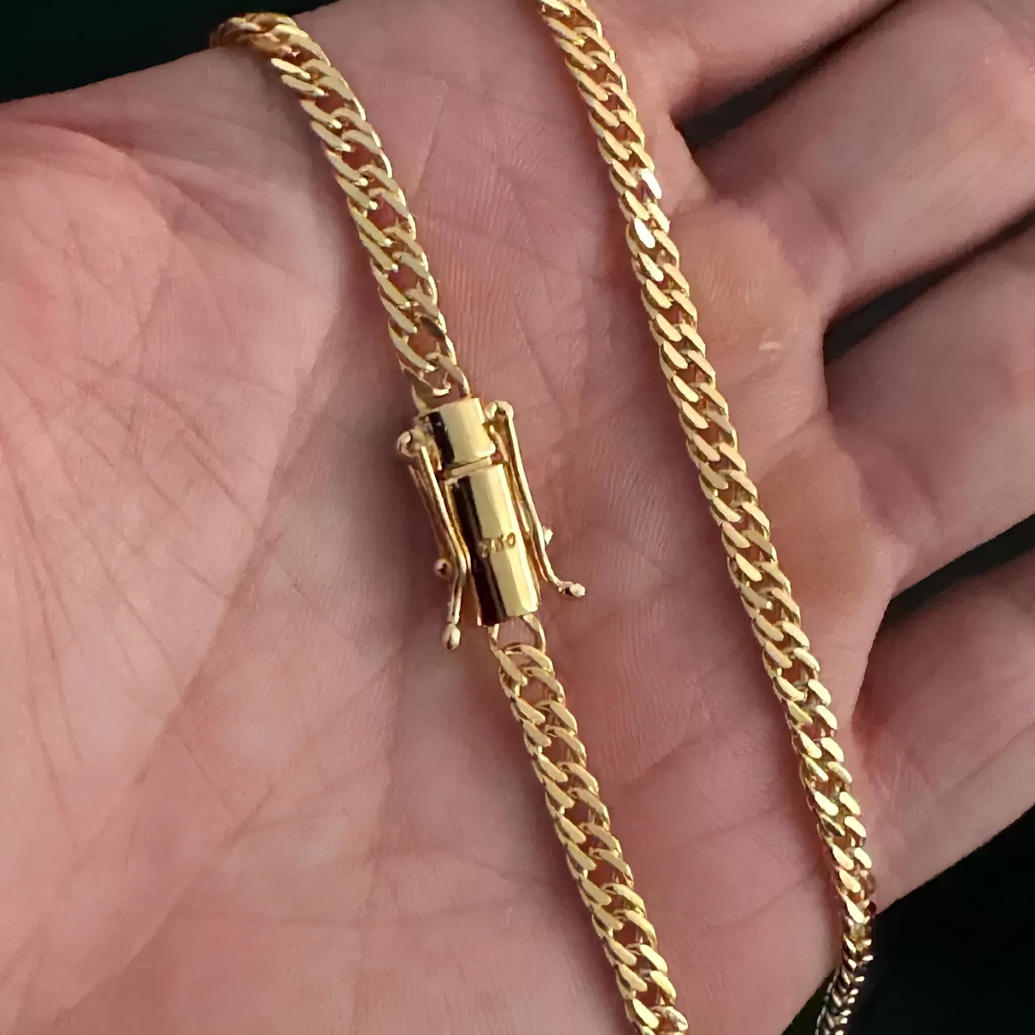 DOUBLE CUBAN CHAIN 5MM - GOLD