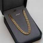 DOUBLE CUBAN CHAIN 6MM - GOLD