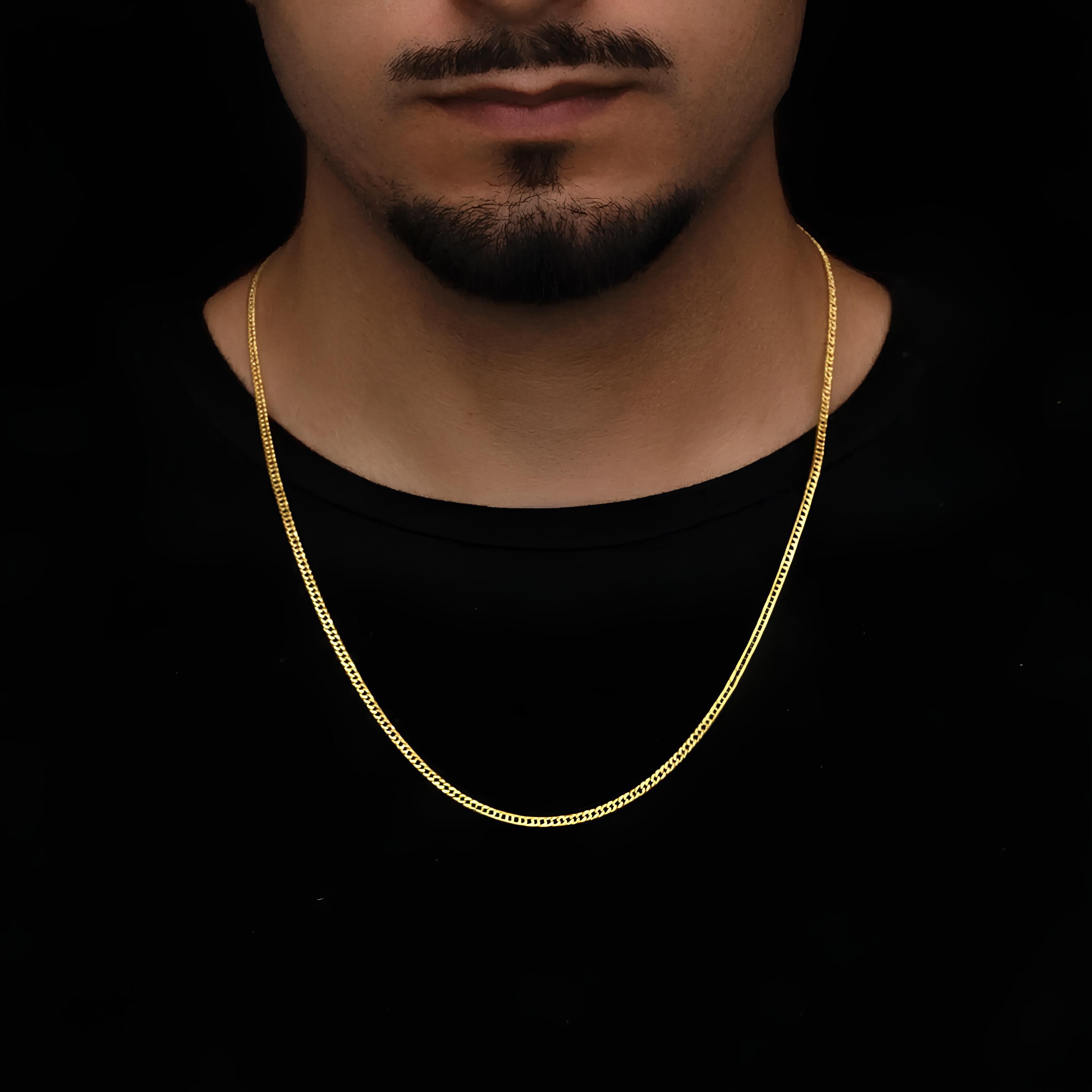 DOUBLE CUBAN CHAIN 3MM - GOLD