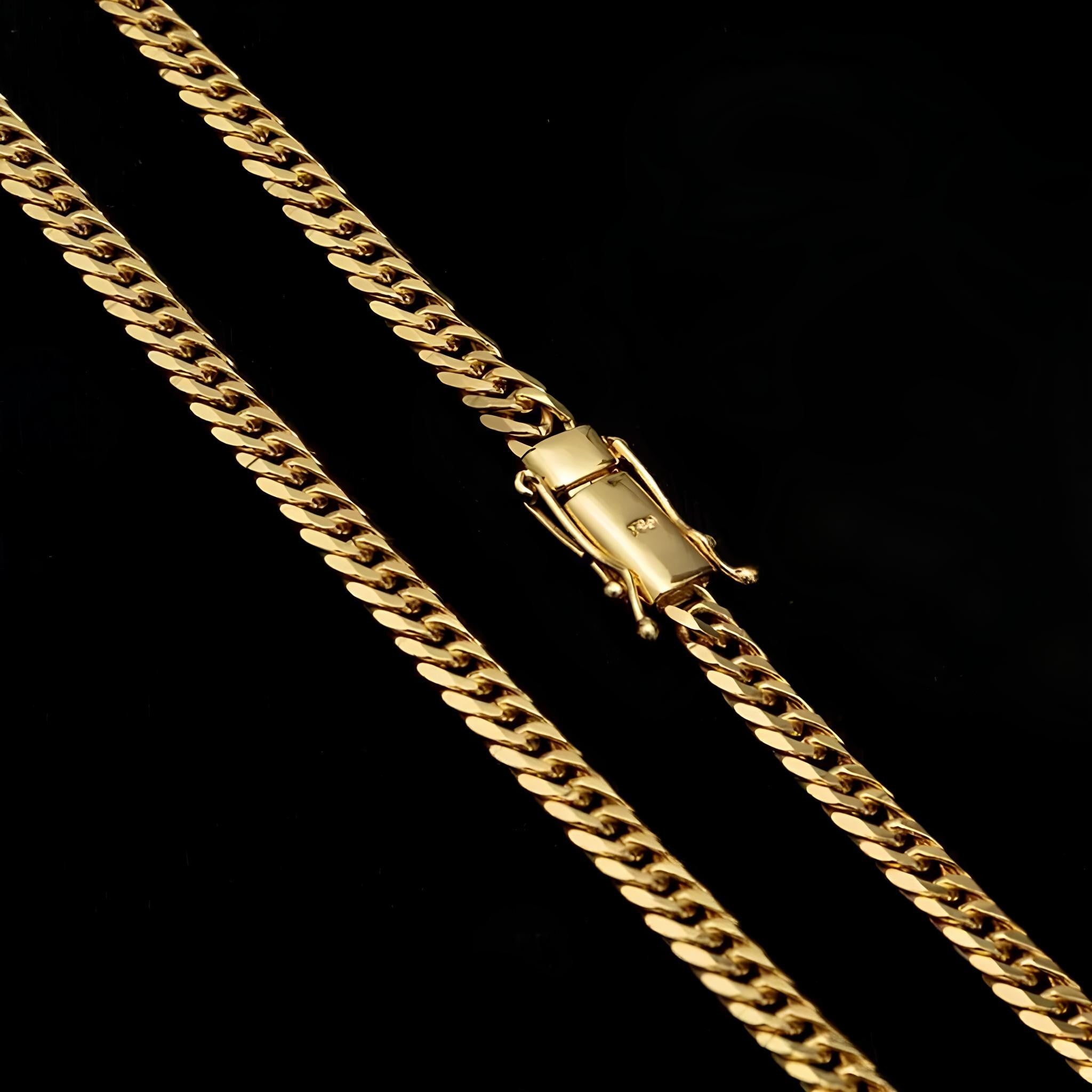 DOUBLE CUBAN CHAIN 6MM - GOLD