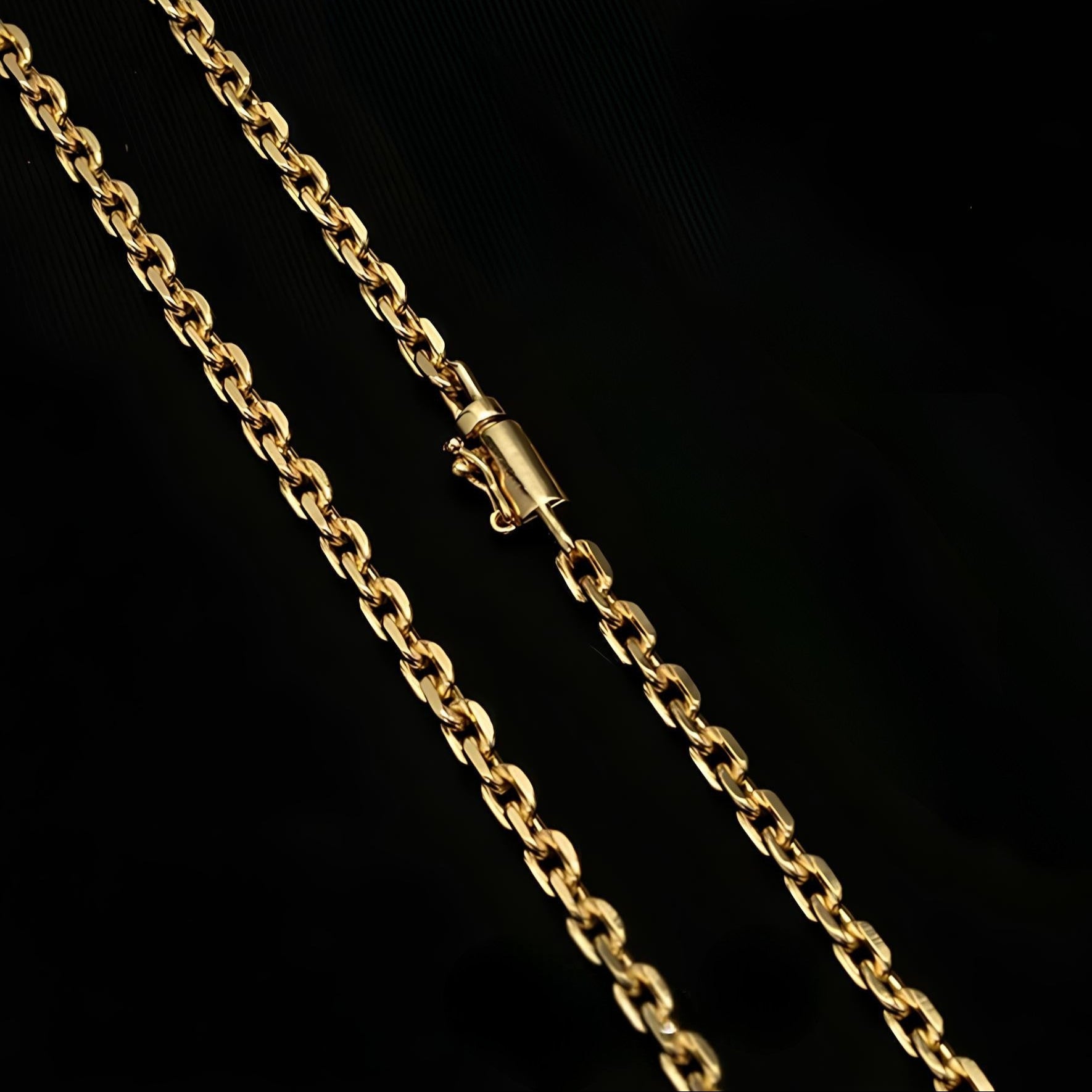 PAPERCLIP CHAIN 4MM  - GOLD