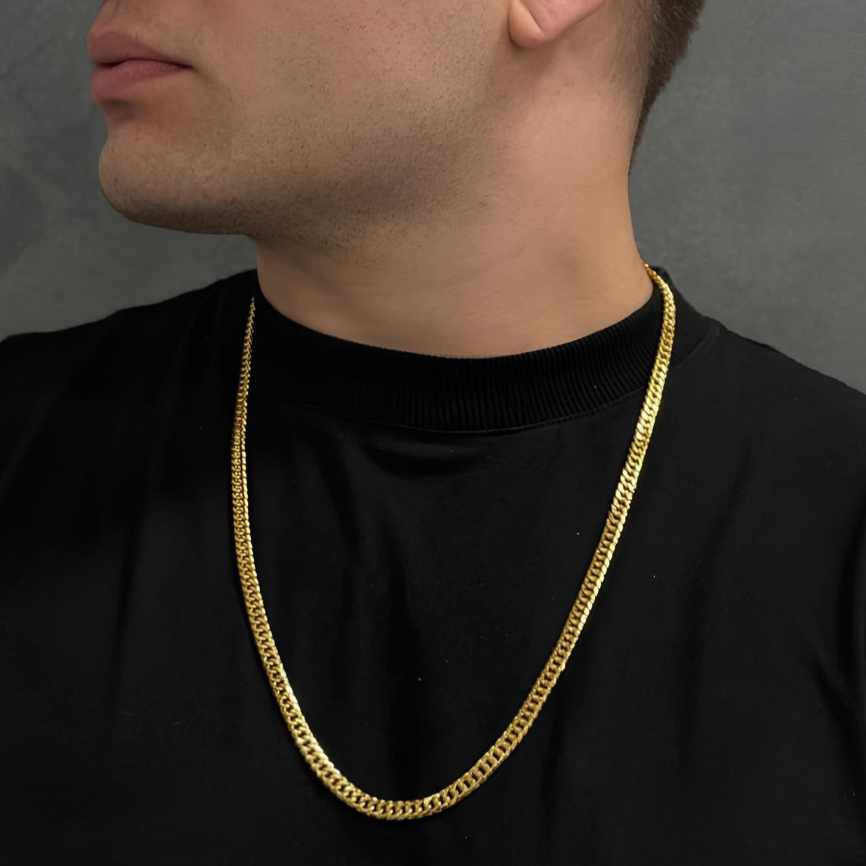 DOUBLE CUBAN CHAIN 6MM - GOLD