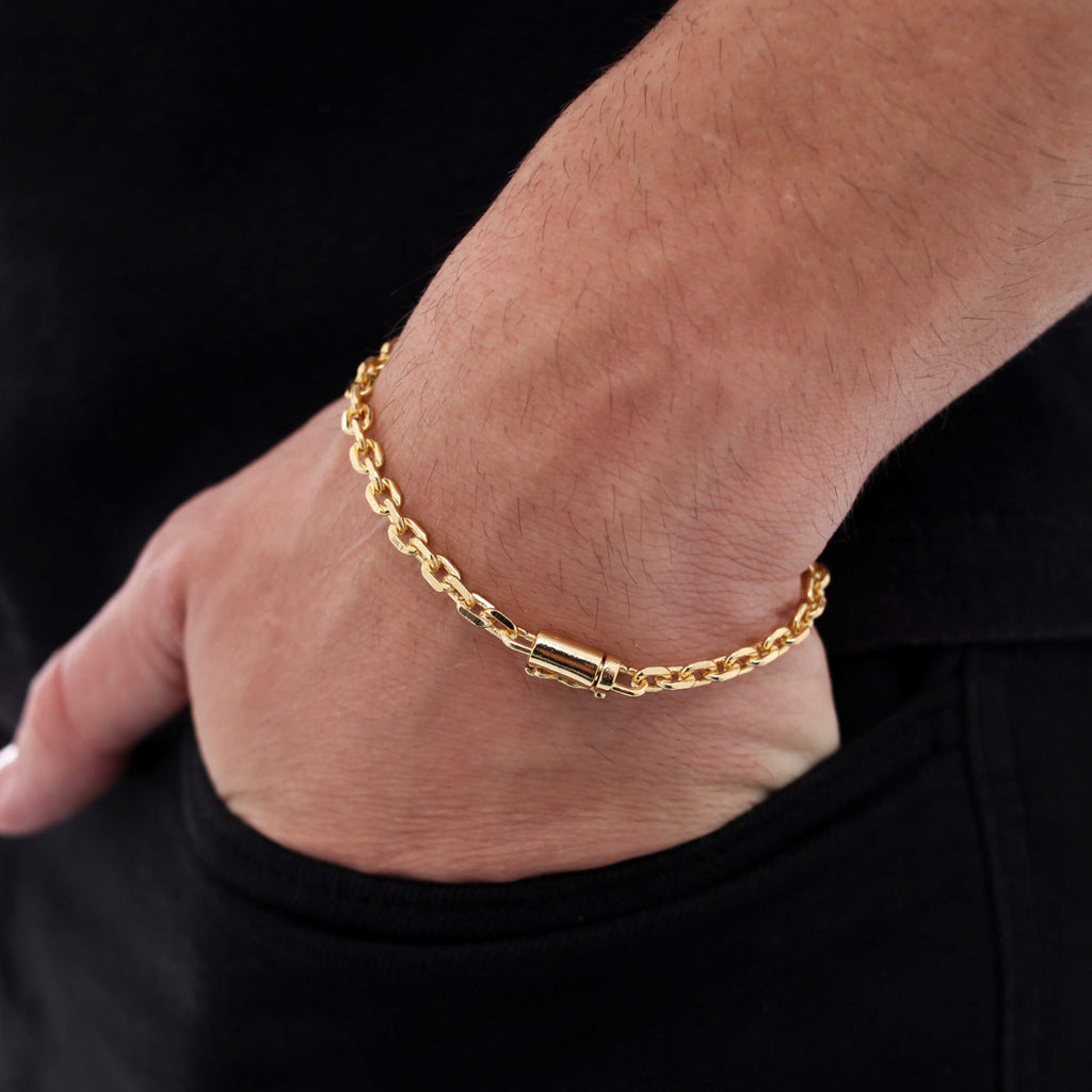 PAPERCLIP BRACELETS 4MM - GOLD
