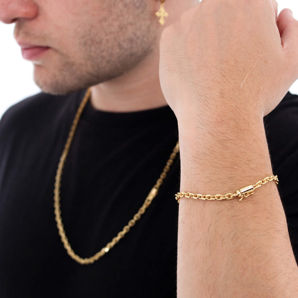 PAPERCLIP BRACELETS 4MM - GOLD