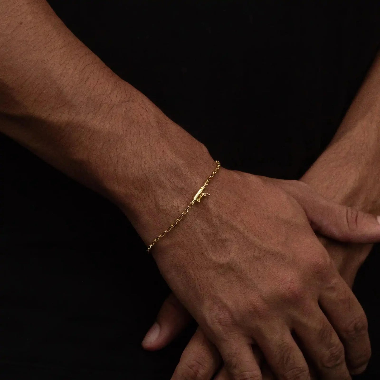 PAPER CLIP BRACELETS 2MM - GOLD